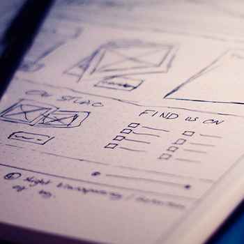 A photo of a paper sketch